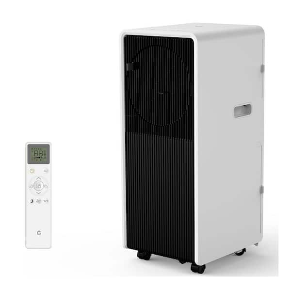 10000 (DOE) BTU Portable Air Conditioner Cools up to 750 Sq. Ft. with Dehumidifier and Remote in Black Front