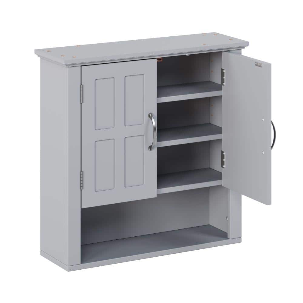 Multi-Functional Wall Mount Cabinet With Adjustable Shelves, Medicine Cabinet For Home Use, Gray price history on PriceWatchPro