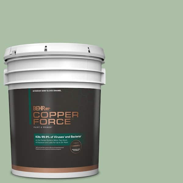 COPPER FORCE 5 gal. #S400-4 Azalea Leaf Semi-Gloss Enamel Virucidal and Antibacterial Interior Paint & Primer