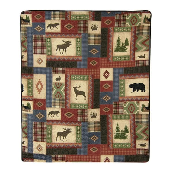 Forest Grove Multi-Colored Polyester Throw Blanket