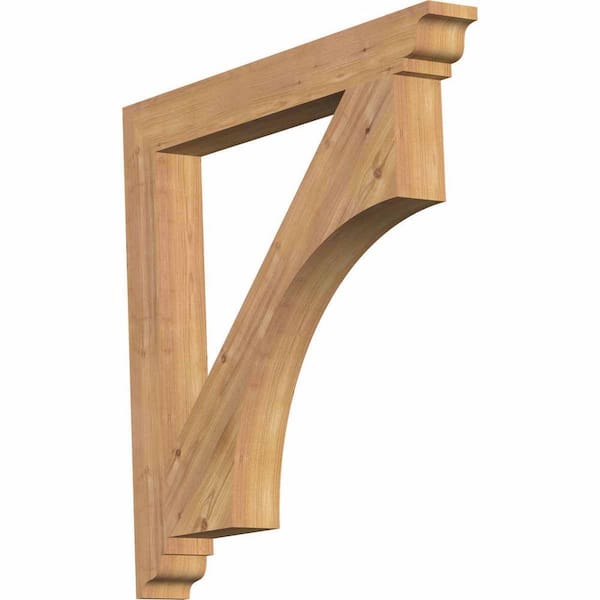 Ekena Millwork 5.5 in. x 42 in. x 42 in. Douglas Fir Westlake Traditional Smooth Bracket