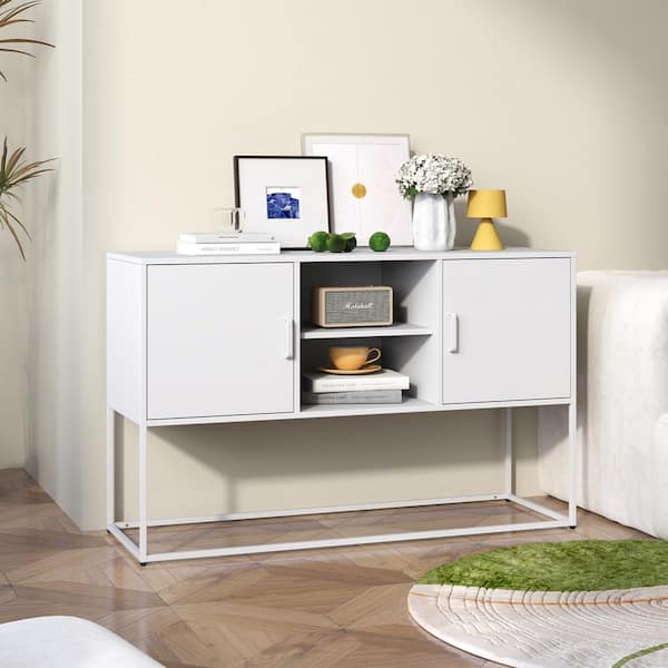 Tahanbath Modern Sideboard with Ample Storage: Anti-tilt for Kitchen, Dining, and Living Spaces, White