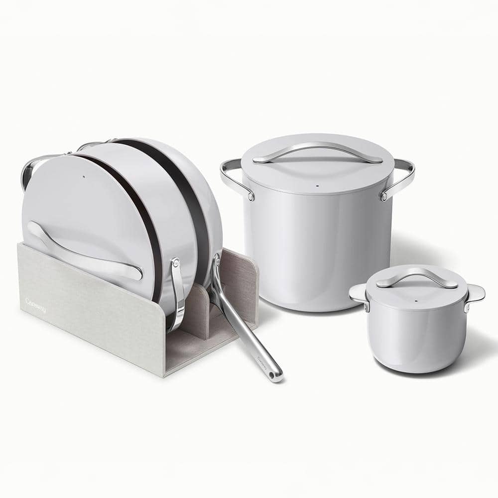 Gray Stainless Steel Non-Stick 4-Piece Cookware Set