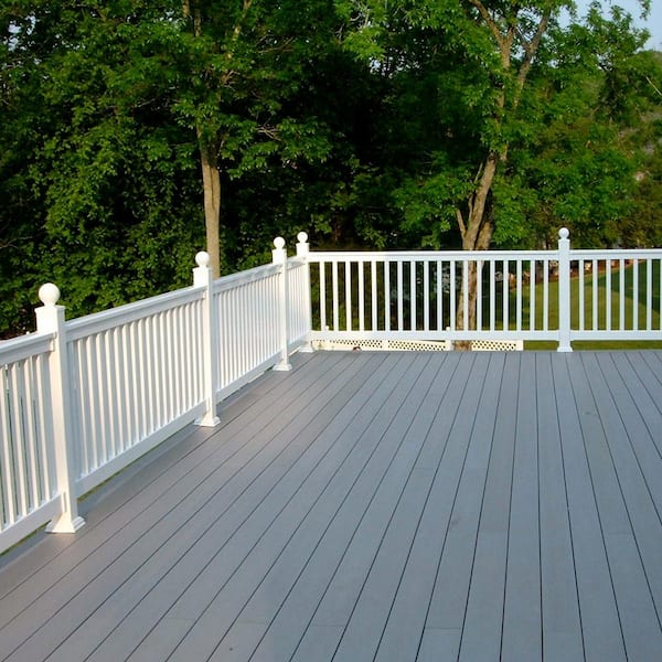 Riviera 3 ft. H x 8 ft. W White Vinyl Railing Kit
