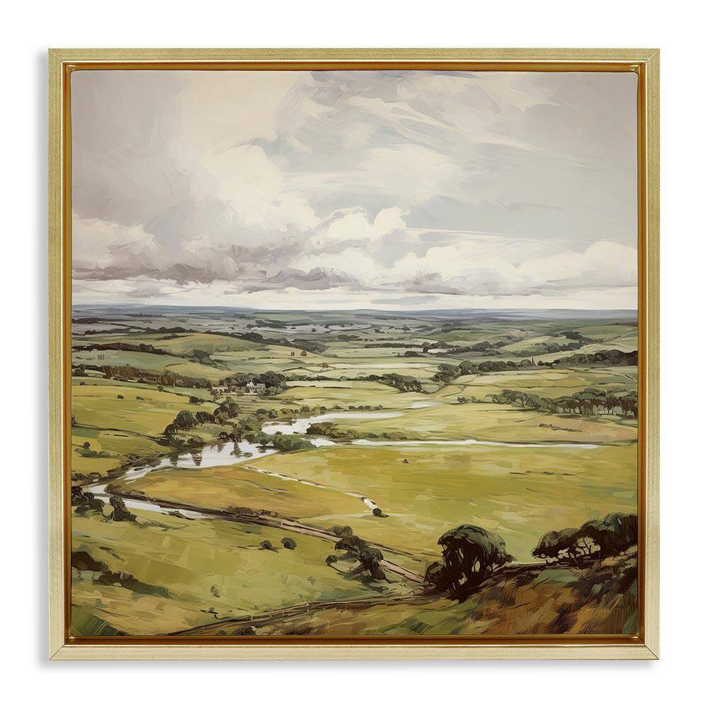 Rural Tributaries Overlook by Raymond Powers Gold Floater Frame Nature Graphic Art Print 18 in. x 18 in. price history on PriceWatchPro