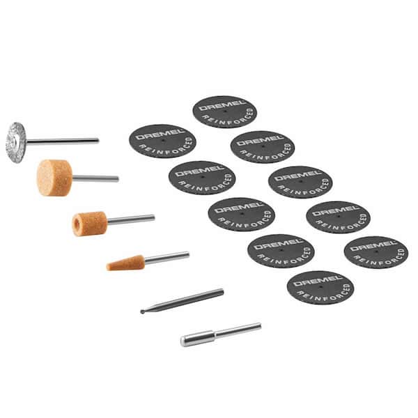 Dremel Tool Accessories Kit, 106pcs, 4 marked items are used, not counted
