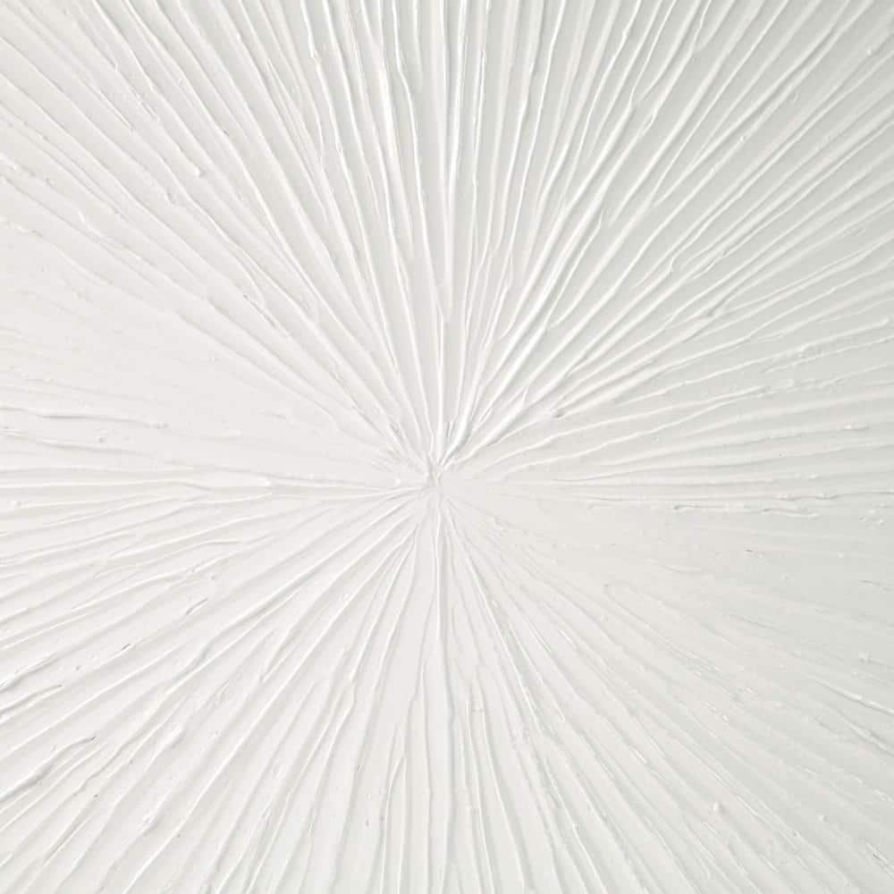Sunburst White Abstract Acrylic Dimensional Wall Art, 30" x 30"