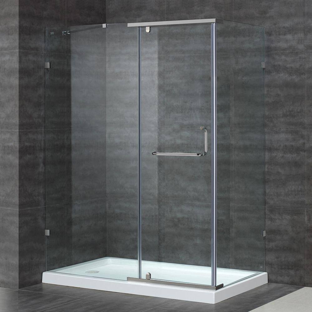 Aston SEN975 60 in. x 35 in. x 77-1/2 in. Semi-Frameless Shower ...