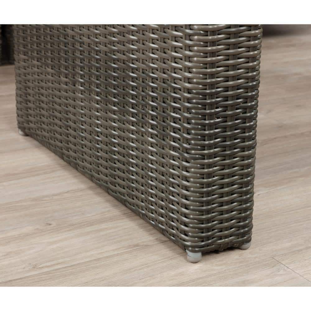 Asti Gray All-Weather Wicker Outdoor Cocktail Table