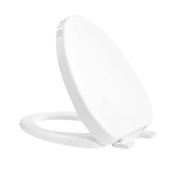 FBJ I3900S Elongated HEAVY DUTY Close Front Toilet Seat Slow Close Top Mounted in White