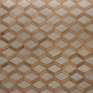 Everlasting Diamond Oak 9.44 in. x 11.81 in. Matte Wood Look Porcelain Floor and Wall Mosaic Tile (0.76 sq. ft./Each)