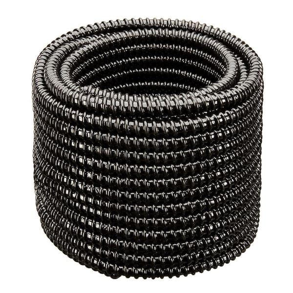 3/4 in. Dia x 50 ft. UL Sizing Black Non Kink, Corrugated, Flexible PVC Pond Tubing