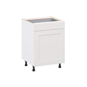 Roseland 24 in. W x 24 in. D x 34.5 in. H Assembled Shaker Base Kitchen Cabinet in Warm White with Drawers