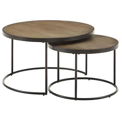 Grey Coffee Tables Accent, 30 Inch Round Coffee Table