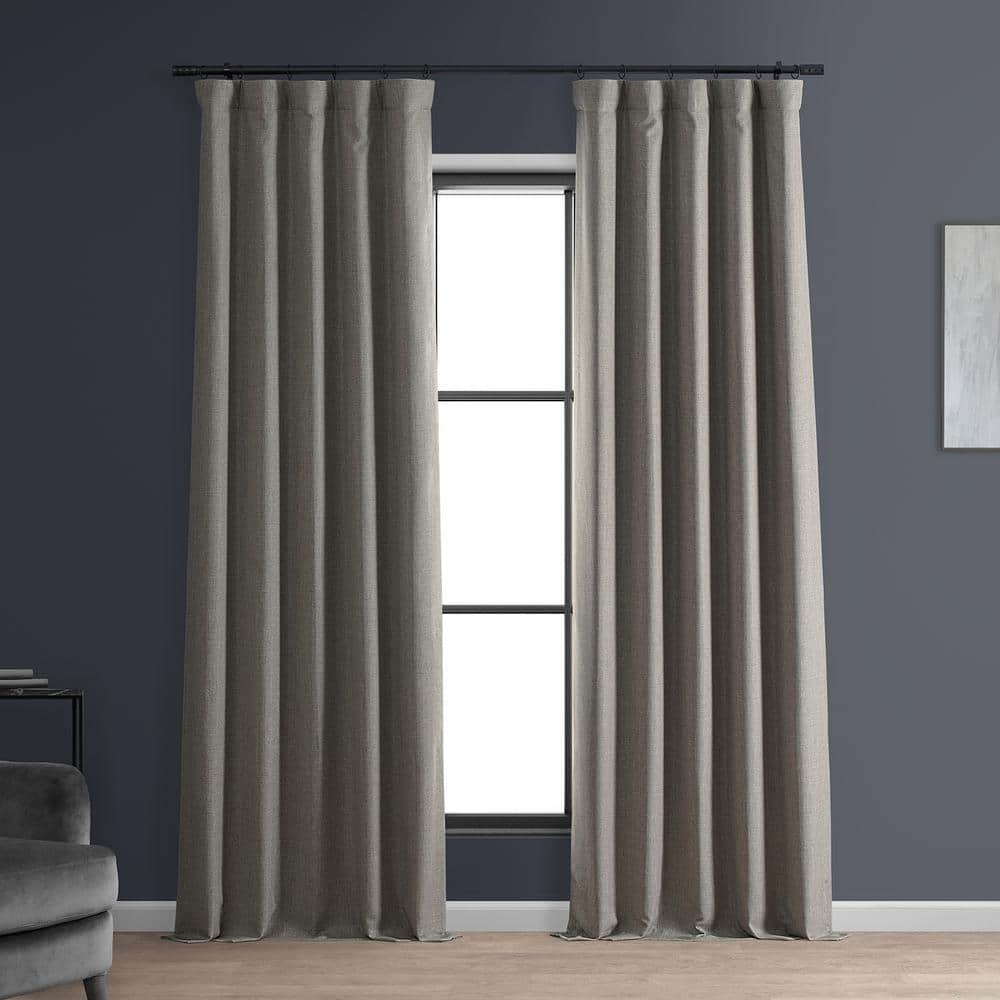 Buy 100% Total Blackout Linen Blend Grommet Curtains