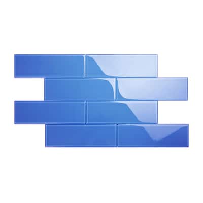 cobalt blue glass subway tile