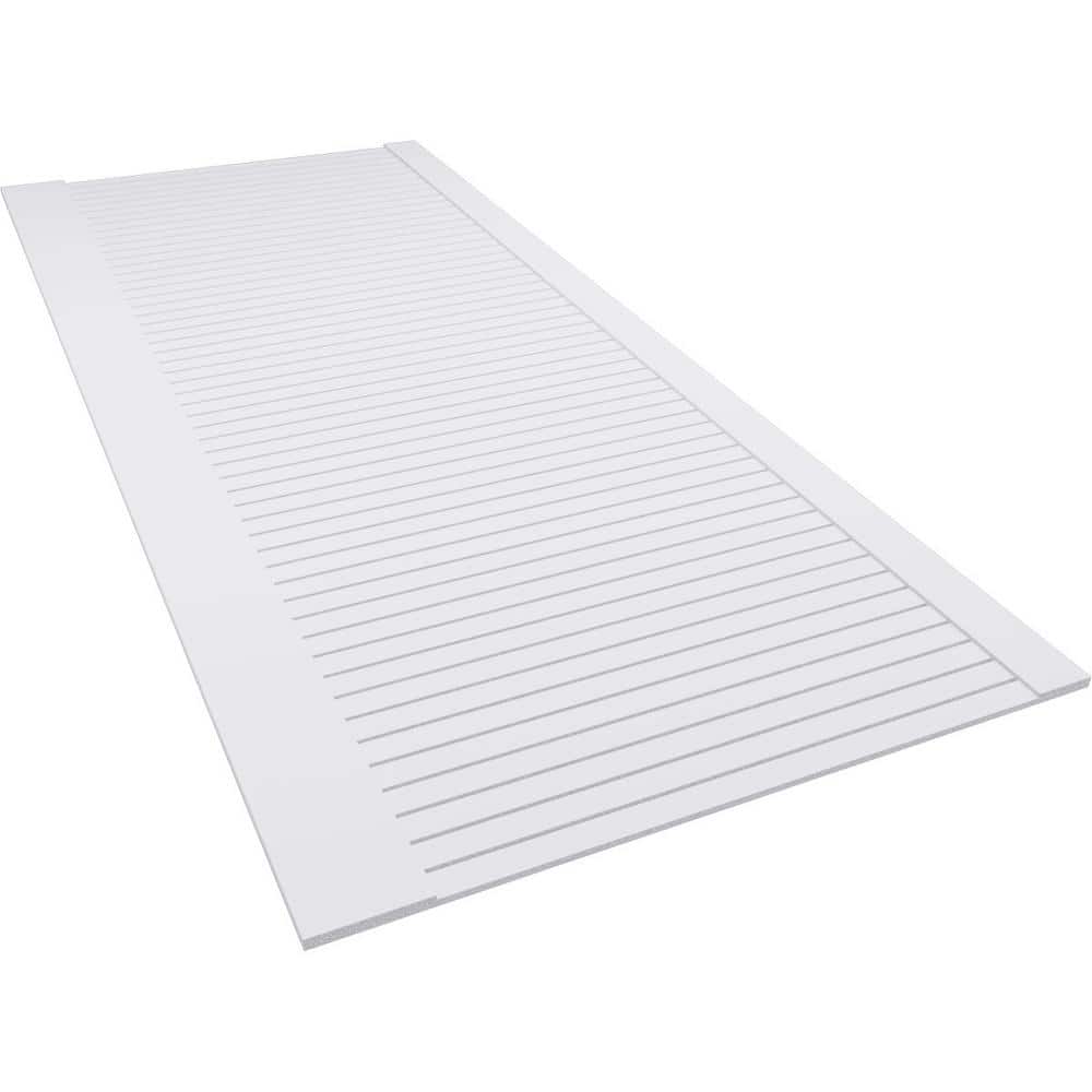 40" x 94.5" White PVC Slat Wall Wainscot Paneling Kit
