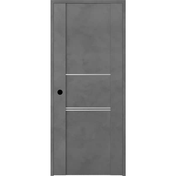 Belldinni 18 in. x 80 in. Vona Right-Handed Solid Core Veralinga Oak Textured Wood Single Prehung Interior Door