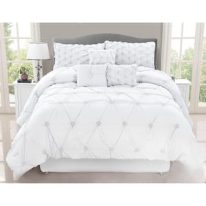 Safdie & Co. White Solid Color Queen Polyester Comforter Only