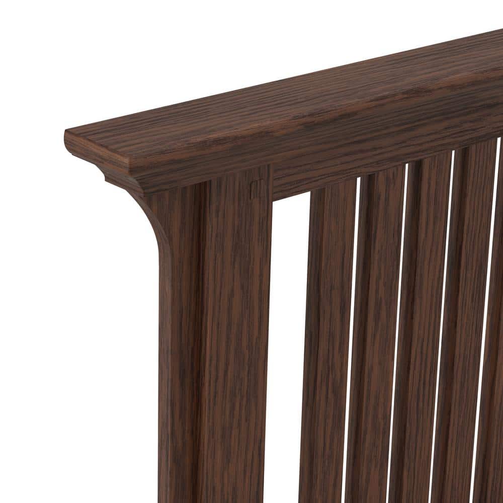 Vintage Oak Queen Mission Style Bed with Wood Frame