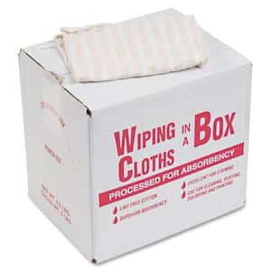 5 lb. Cotton Wiping Cloths (60 Wipes Per Box)