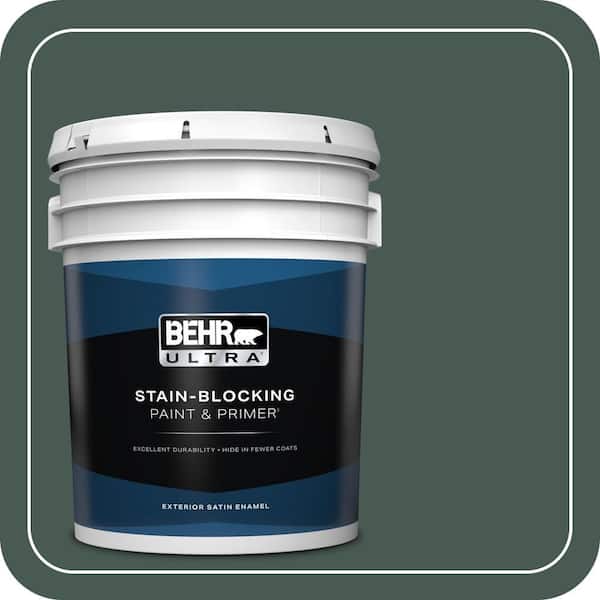 BEHR ULTRA 5 gal. #S420-7 Secluded Woods Satin Enamel Exterior Paint & Primer