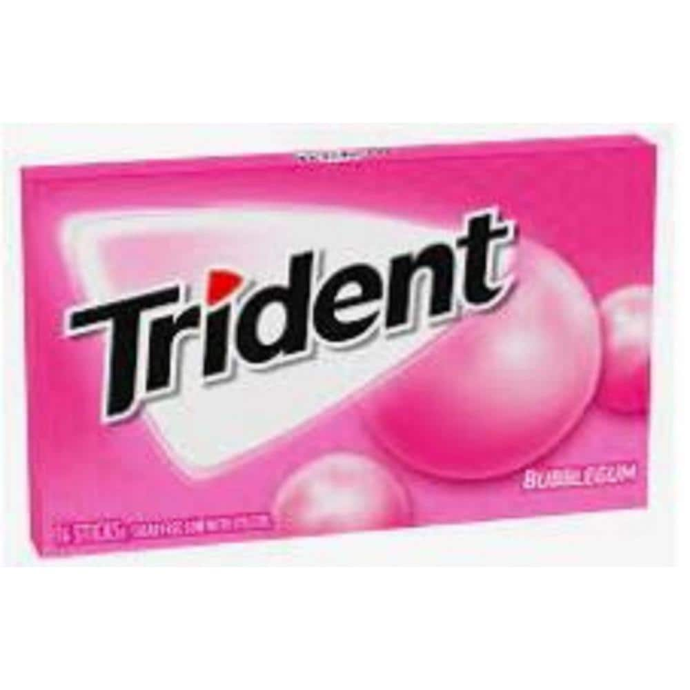 Trident Bubble Gum 1.2 oz. Sugar free candy 2205 - The Home Depot