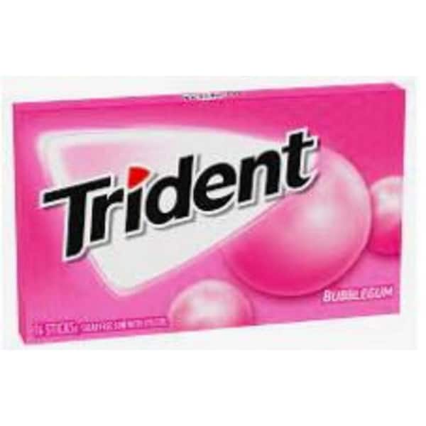 Trident Bubble Gum 1.2 oz. Sugar free candy
