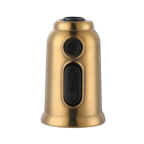 VEVETTA 3-Function Kitchen Faucet Spray Head Replacement in Brushed Gold