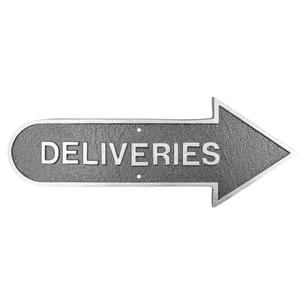 6 in. x 15.5 in. Right Arrow Deliveries Statement Plaque Sign-Swedish Iron price history on PriceWatchPro