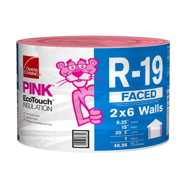 Owens Corning R 19 Pink Kraft Faced Fibergl Insulation Continuous Roll 15 In X 39 2 Ft Rf40 The Home Depot Owens Corning R 19 Pink Kraft Faced