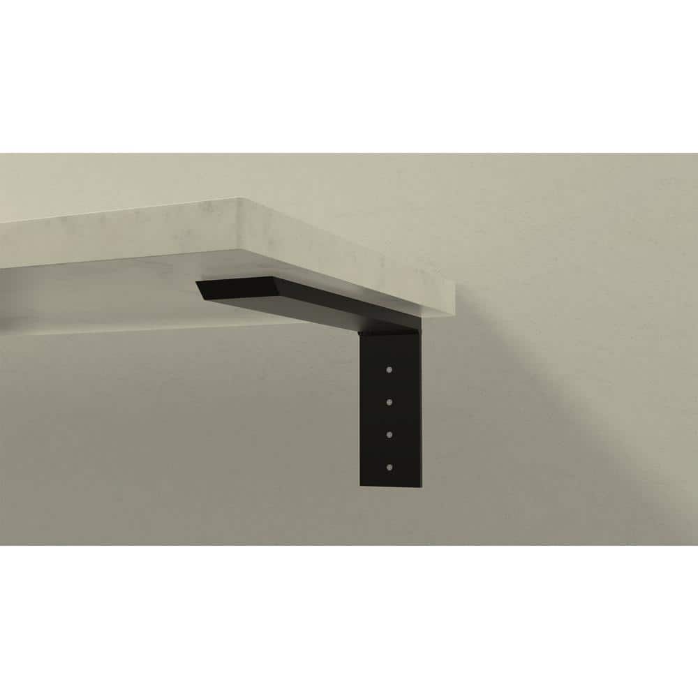 Black Aluminum Industrial Shelf Bracket 12x10 Inch