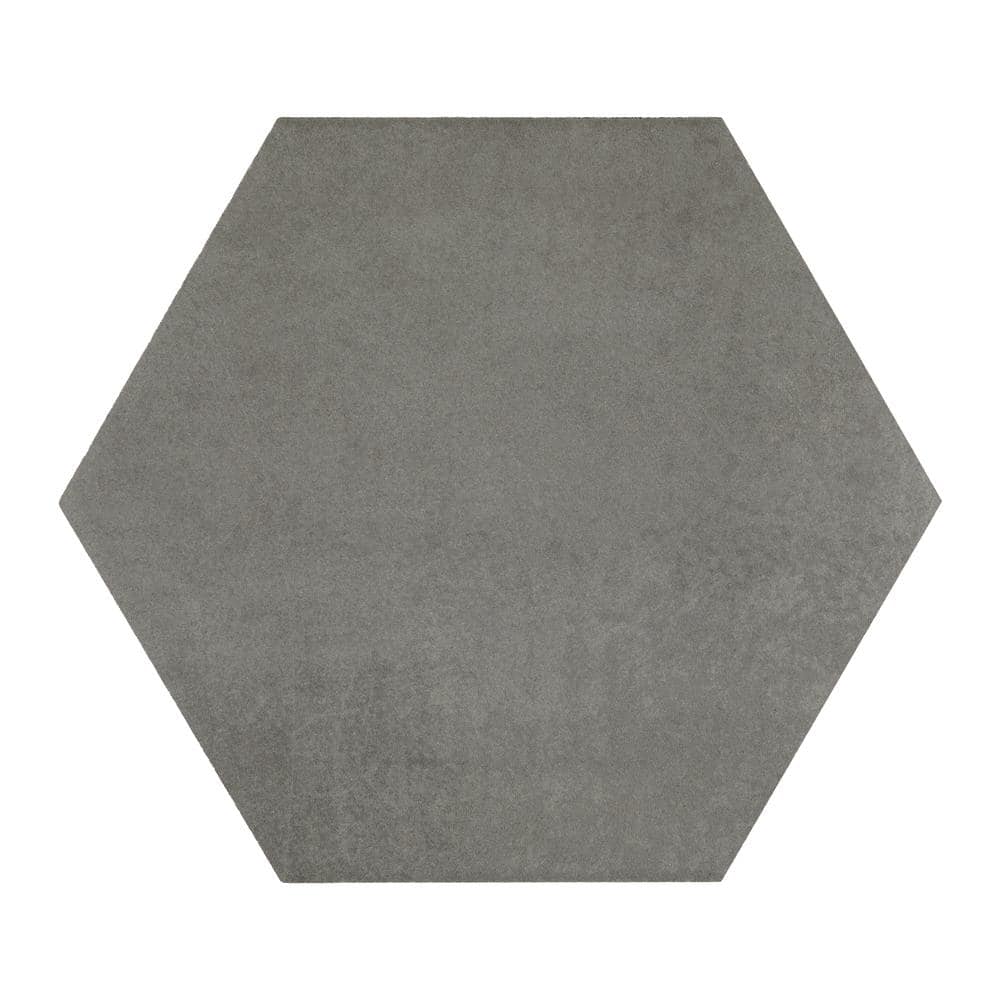 Marazzi Moroccan Concrete Gray 8 in. x 9 in. Glazed Porcelain Hexagon Floor and Wall Tile (9.37 sq. ft./Case)
