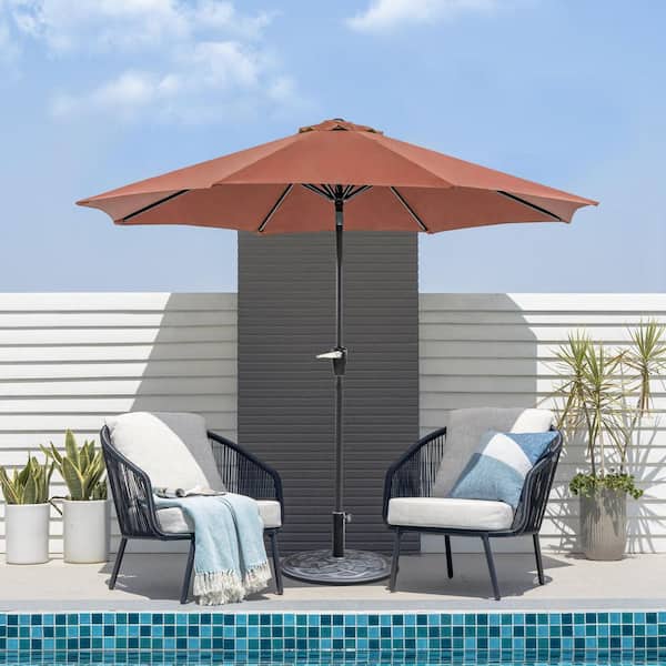 ihome patio umbrella HOMSHADE 10 ft Square Cantilever with Base Included & Lights Natural Color Clihome 8.3 x 8.3 Ft