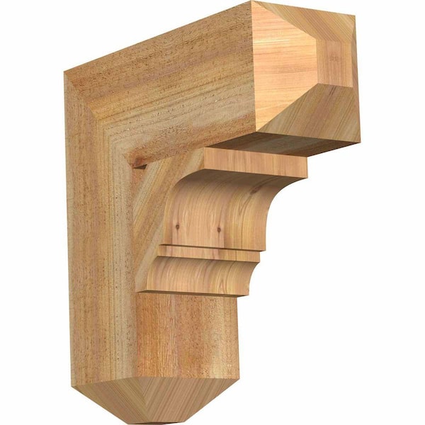 Ekena Millwork 6 in. x 18 in. x 18 in. Western Red Cedar Balboa Craftsman Rough Sawn Bracket