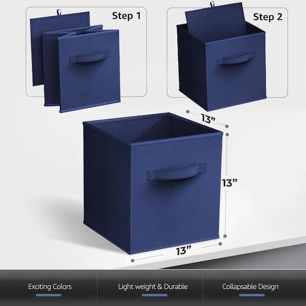 Have a question about Sorbus Storage Cubes with Handles, Navy Blue