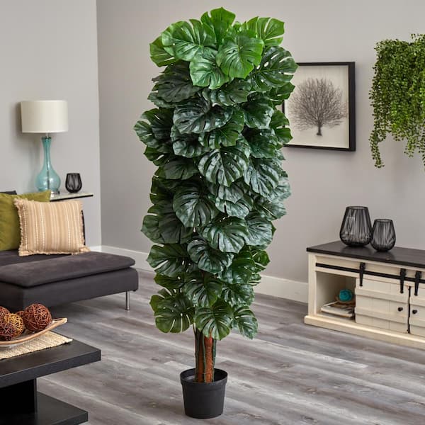 Nearly Natural 70 in. Artificial Monstera Tree (Indoor / Outdoor)