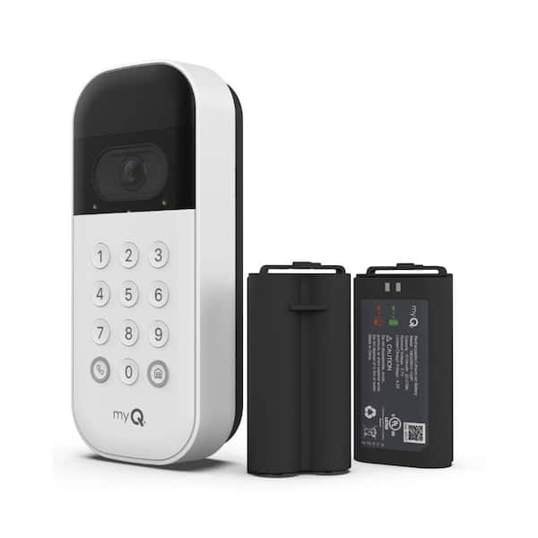 myQ Smart Wireless Garage Door Video Keypad Plus 2nd Rechargeable Battery