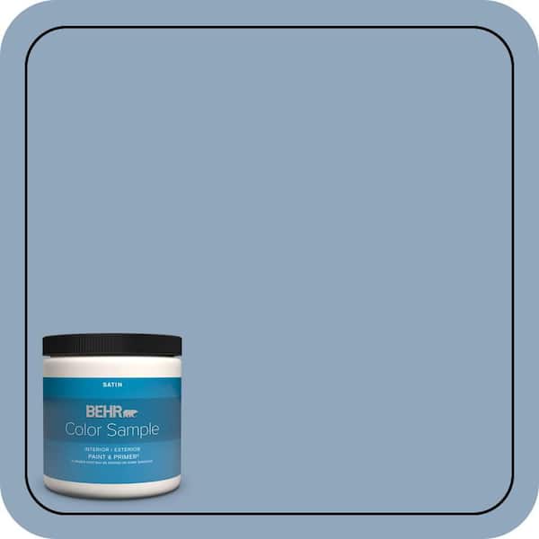 BEHR PREMIUM PLUS 8 oz. #PPU14-08 Paris Satin Enamel Interior/Exterior Paint & Primer Color Sample