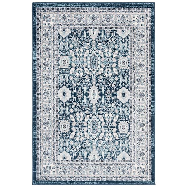 Madison 3 ft. x 5 ft. Cream/Navy Geometric Area Rug