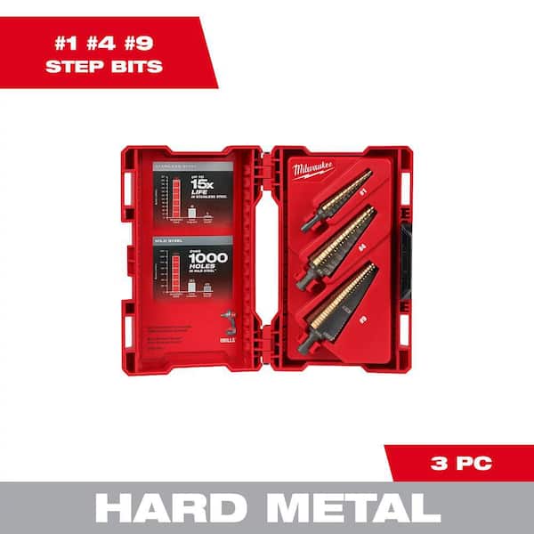 Cobalt Step Bit Kit (3-Piece)