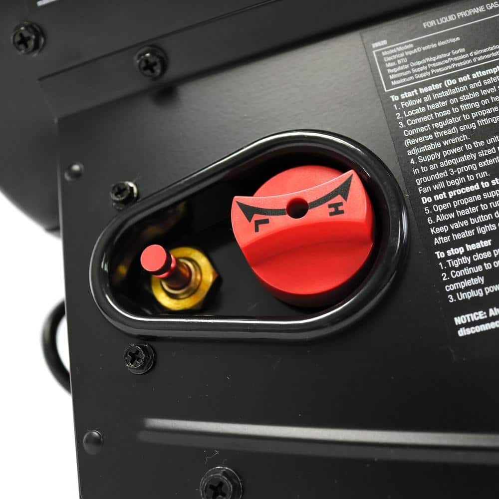85,000 BTU Black Steel Forced Air Propane Heater