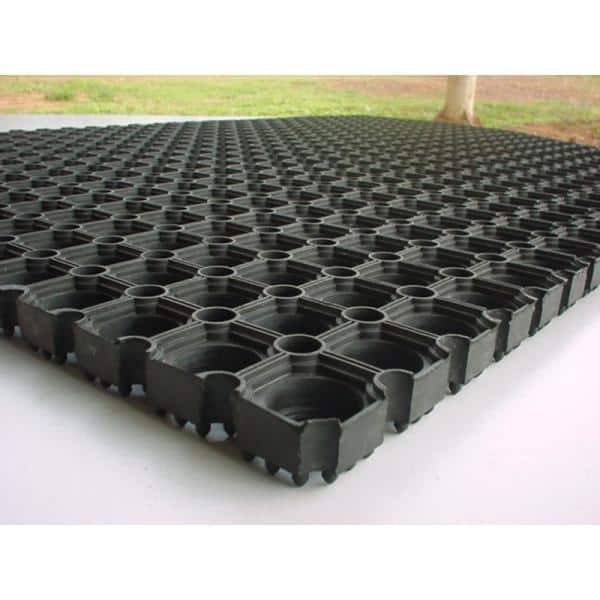 Doortex Octomat Black 24 in. x 32 in. Rubber All-Weather Heavy Duty Rectangular Outdoor Enterance Mat