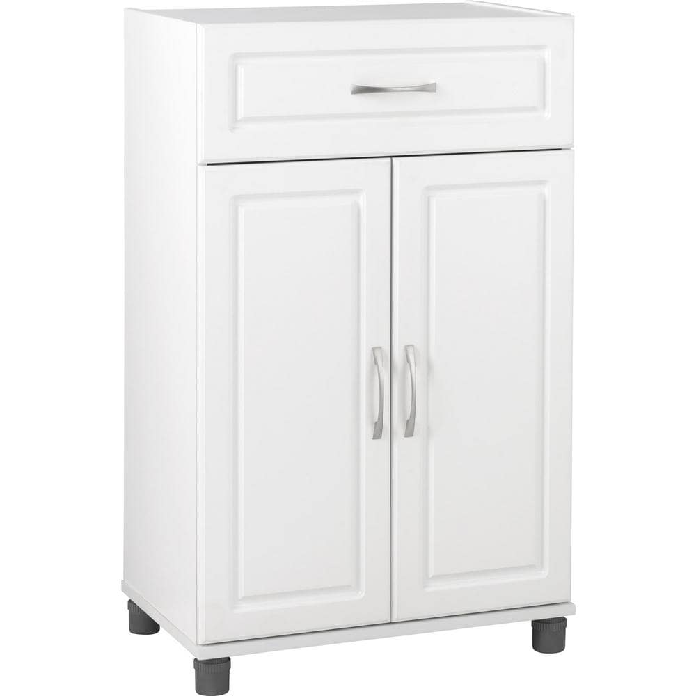 IDANÄS High cabinet w gls-drs and 1 drawer, white, 317/8x153/8x831