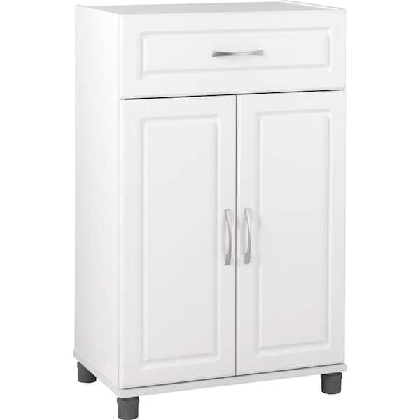 SystemBuild Trailwinds Wood Freestanding Garage Cabinet in White (23 in. W x 38 in. H x 15 in. D)