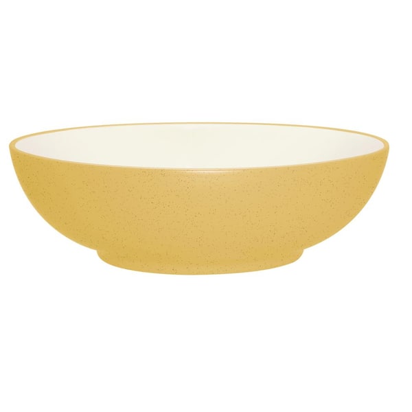 Colorwave Mustard 9.5 in., 64 fl. oz. (Yellow) Stoneware Round Vegetable Bowl