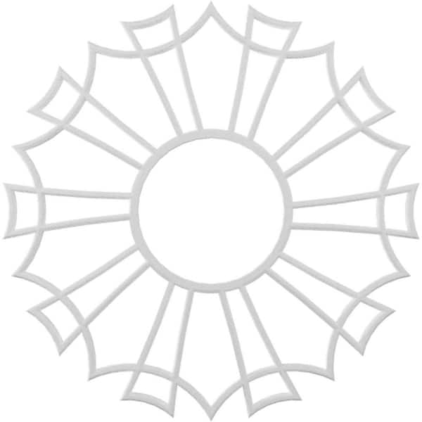 Ekena Millwork 3/4 in. x 24 in. x 24 in. Augustus Architectural Grade PVC Peirced Ceiling Medallion