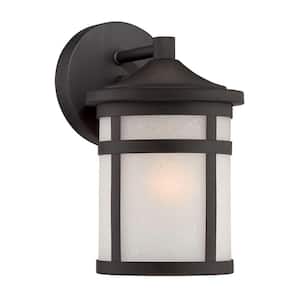 Austin 1-Light Matte Black Outdoor Wall Lantern Sconce