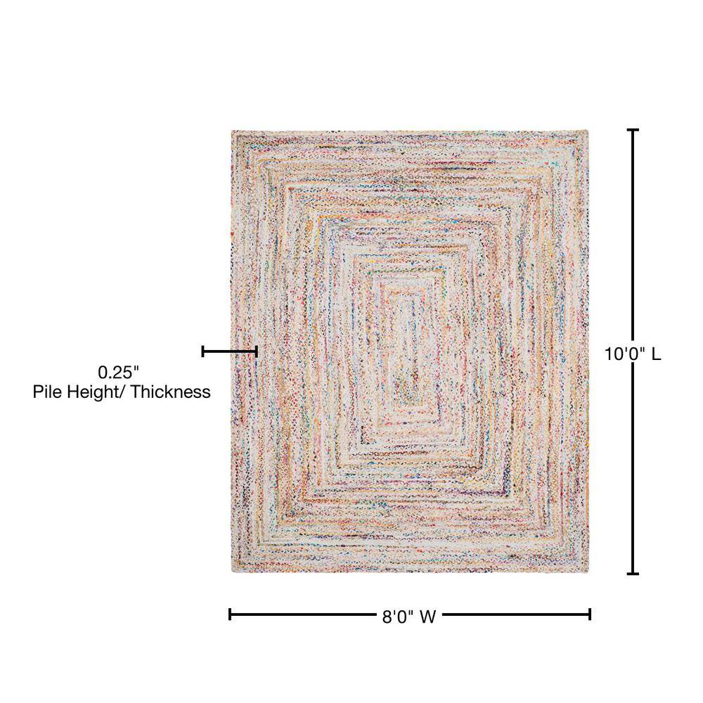 Sanayah Ivory/Multi Handwoven Wool-Cotton 8' x 10' Area Rug