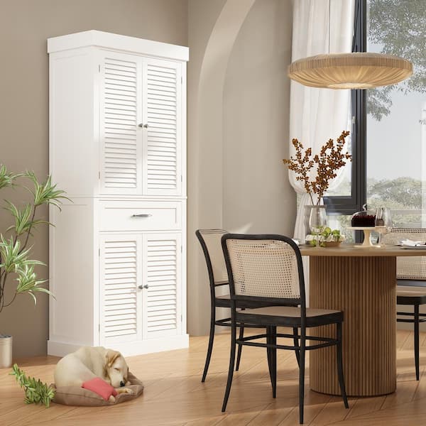 White Painted Louvre Cabinet White Painted Louvre Cabinet